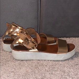 Rose gold sandals